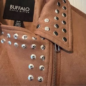 Buffalo David Bitton Soft Bomber Jacket Feels Like Suede Size Small